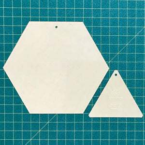 Large 10" Hex and Triangle acrylic template set
