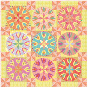 *New* Cottage Tulips Quilt Kit - Yellows