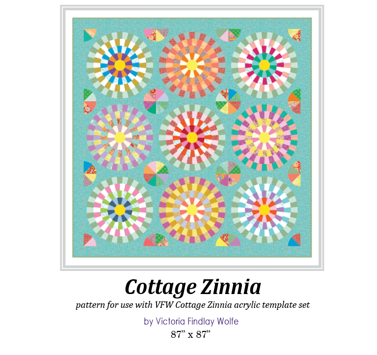 *New* Cottage Zinnia Pattern and Template Set