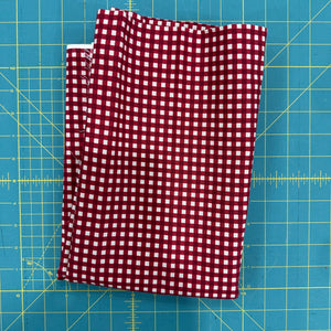 Red check print - 1.5 yard cut