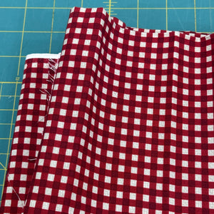 Red check print - 1.5 yard cut
