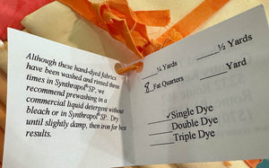 Hand-dyed 8-step FQ bundle - yellow-orange