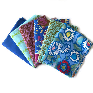 6pc long quarter bundle - blues