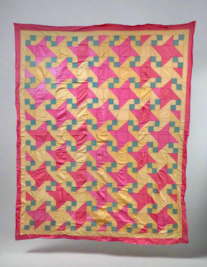 Pink & Yellow Vintage quilt top