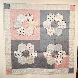 Hexagon Flowers Baby Quilt