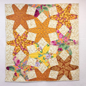 Yellow Hex Stars quilt