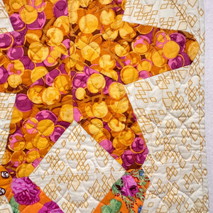 Yellow Hex Stars quilt