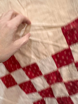 vintage red and white top