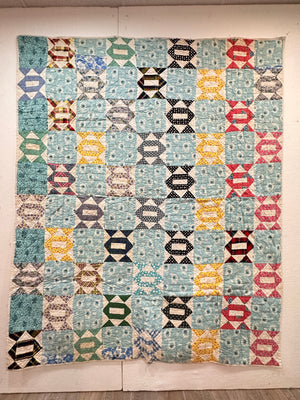 Blue cameo Vintage Quilt