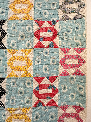 Blue cameo Vintage Quilt