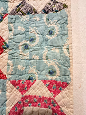 Blue cameo Vintage Quilt