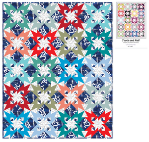 *NEW* Tooth and Nail Quilt Kit - Sea Glass color version