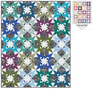 *NEW* Tooth and Nail Quilt Kit - Sapphire color version