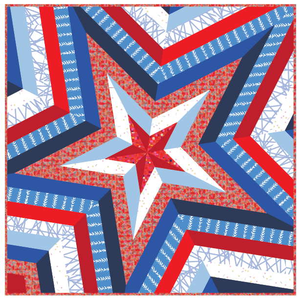 *NEW* Star Storm Mini 40" Quilt Kit - Red, White, & Blue