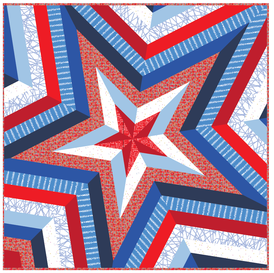 *NEW* Star Storm 80” Quilt Kit - Red, White & Blue