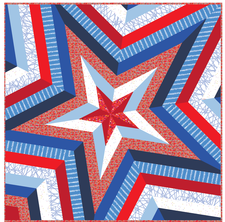 *NEW* Star Storm 80” Quilt Kit - Red, white & blue