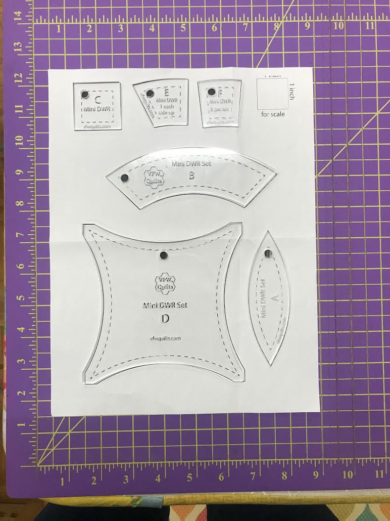 Quilt in A Day Double Wedding Ring Templates-3/Pkg