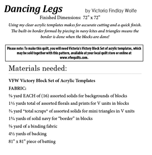 Dancing Legs: Pattern & Templates