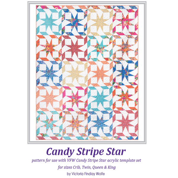 Star Strip Pattern *NEW* Candy Stripe Star Pattern & Template Set - Victoria Findlay Wolfe ...