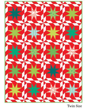 *NEW* Candy Stripe Star Red & Green Quilt Kit