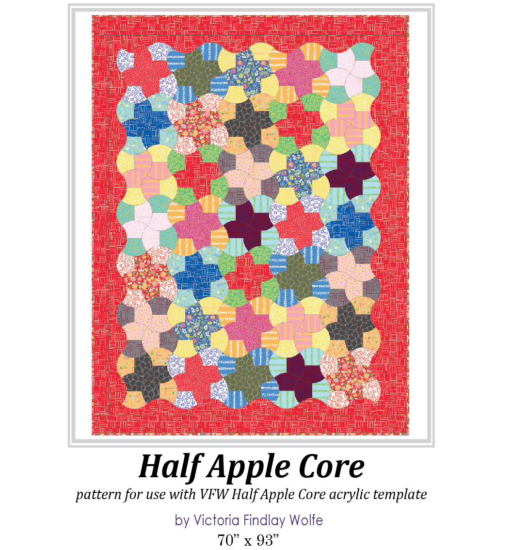 洋書 Pattern and Shape Half Apple Core Pattern and Template - Victoria Findlay