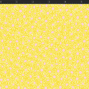 Daisies - Yellow Fabric VF306-YE2