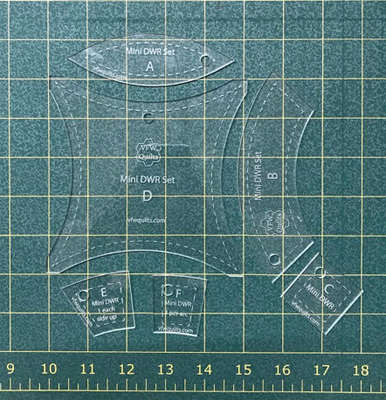 Omnigrid 2257 Double Wedding Ring Rotary Cutting Templates for
